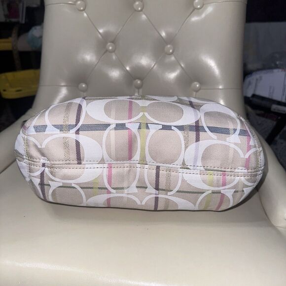 Coach Tattersall Sequin Lurex Metallic Signature Sateen GlamTote - Picture 10 of 13